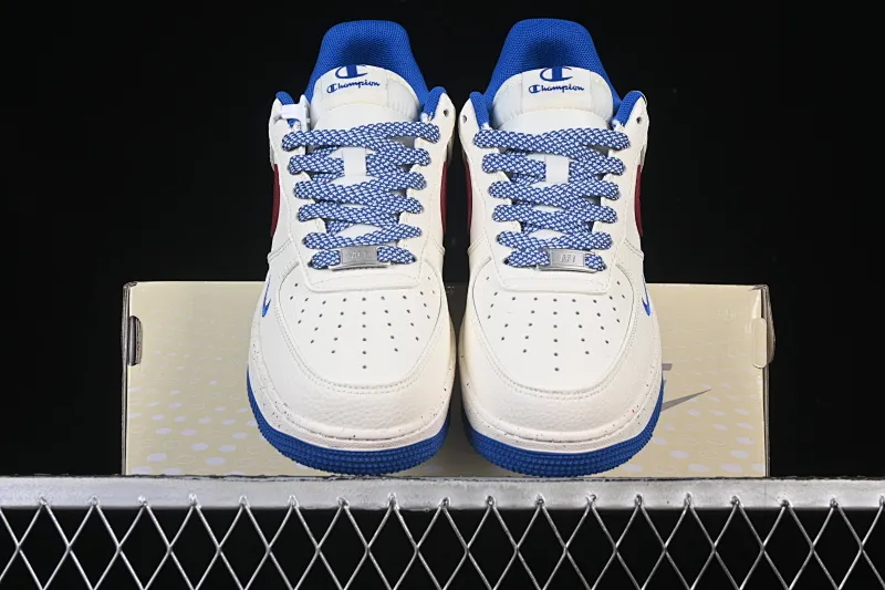 All categories Nk Air Force 1 Air Force series Nk Air Force 1 Low Air Force low top Nike Air Force 1'07 Low Champion joint beige blue red Air Force 1 low top casual sneakers QW5606-266